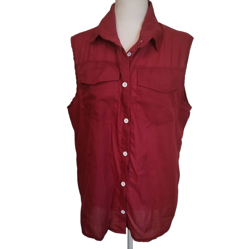 Boutique Sleeveless Top Red sz XL
